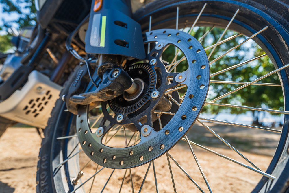 close up shot of front wheel