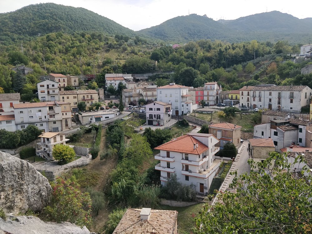 view of the town from above