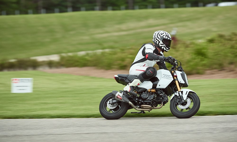 Andy racing the Grom