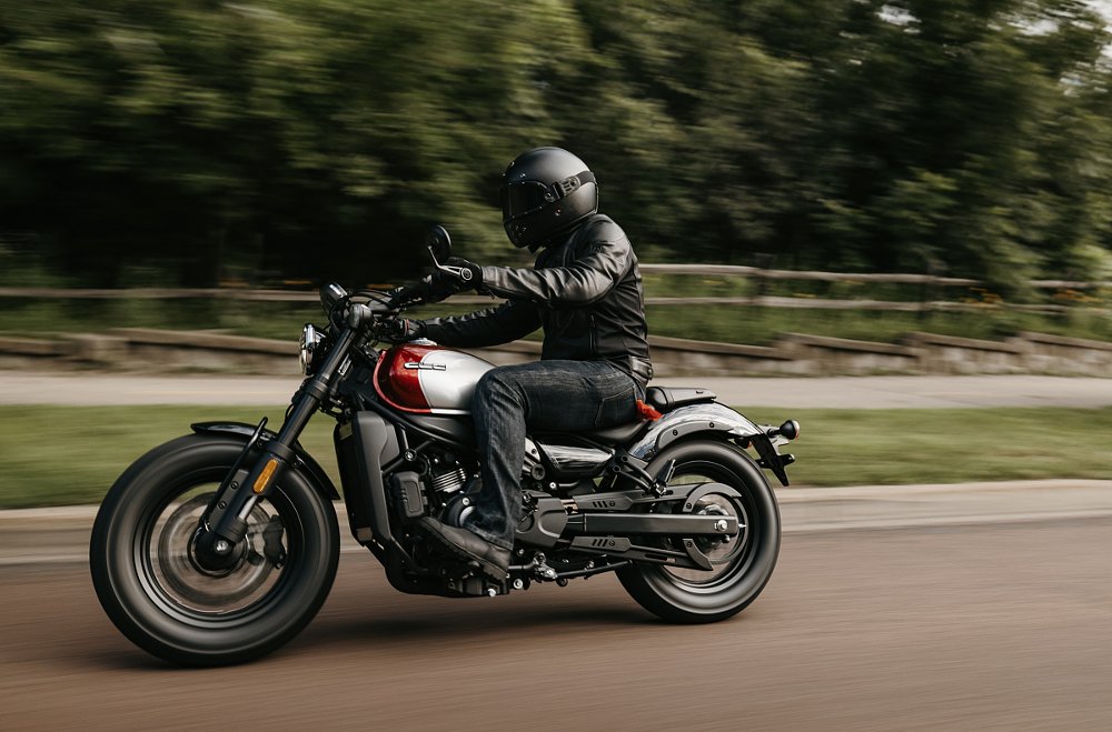 rider on a CFMOTO 450CL-C