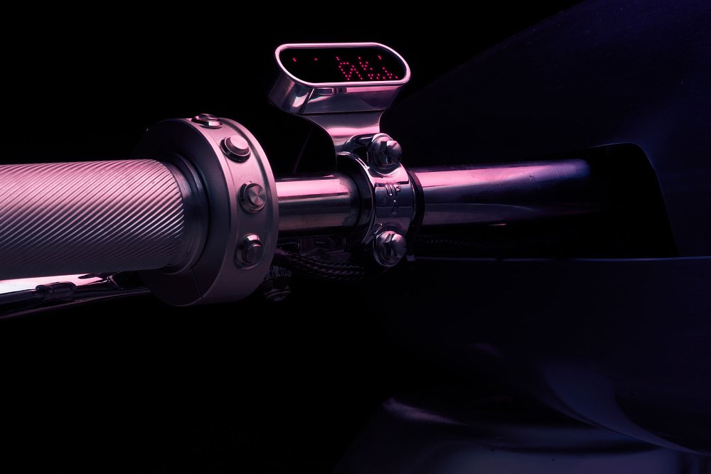 small digital display on the handlebar