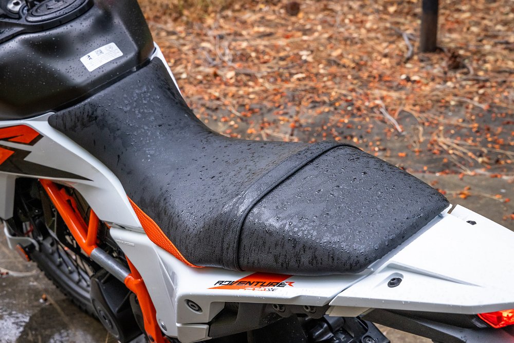 2025 KTM 390 Adventure R seat detail.