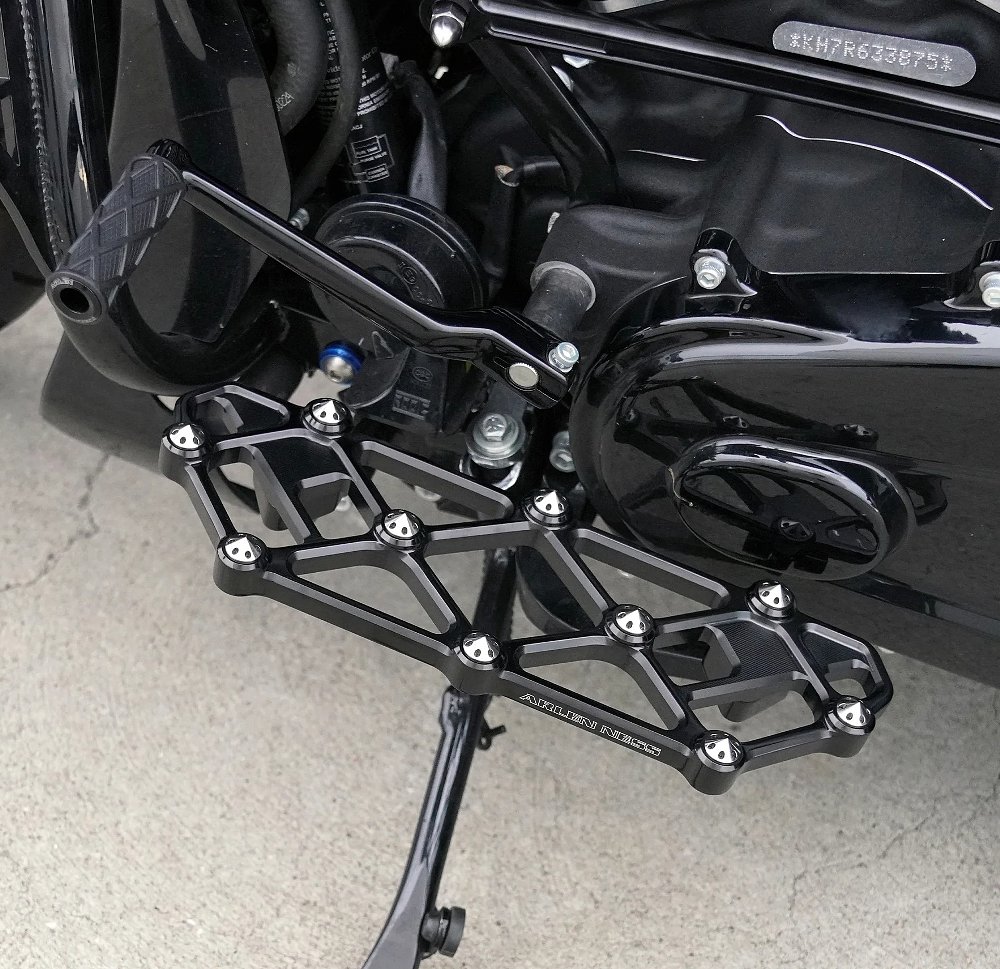 large black metal floorboards