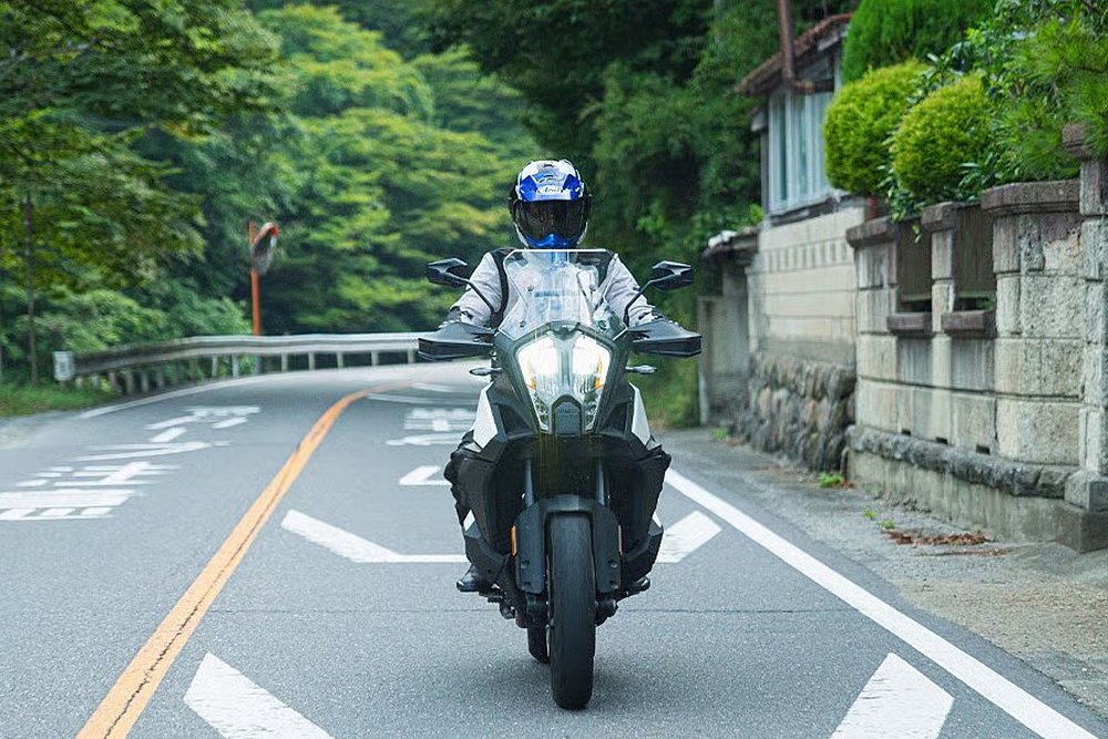 Dustin rides the KTM 1390 Super Adventure S in Japan's Tochigi Prefecture.