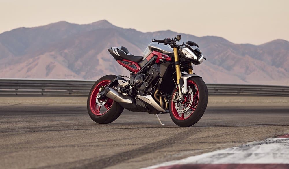 Street Triple RX parked at the track