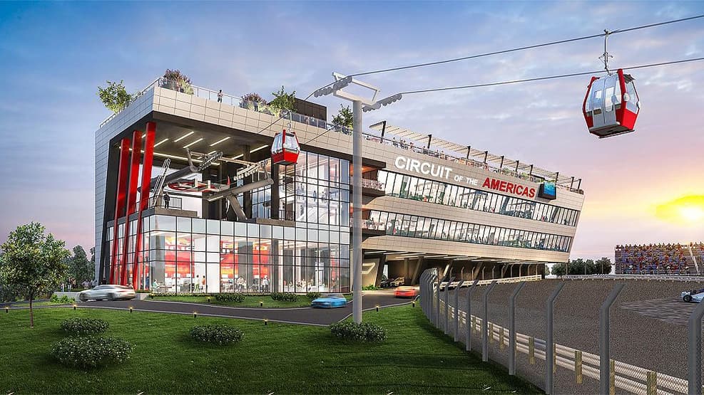 A rendering of the Circuit of the America's (COTA) private clubhouse, The Circuit.