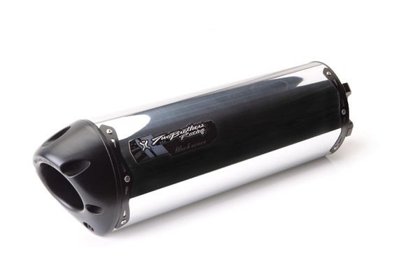 Two Brothers M2 V2 Black Series Slip-On Exhaust Kawasaki ZX6R 2009