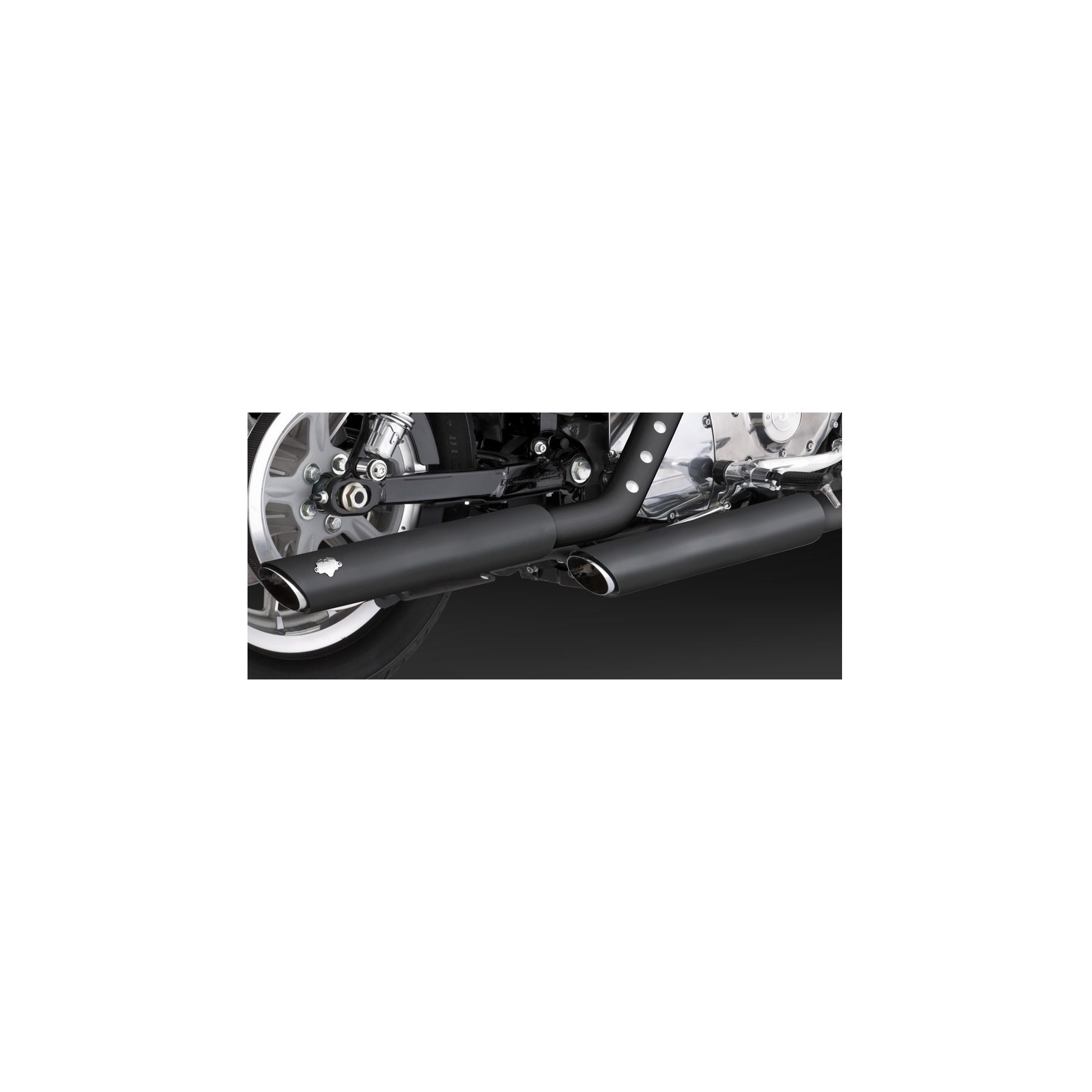 Vance & Hines 3 Round Twin Slash Slip-On Mufflers For Harley Sportster