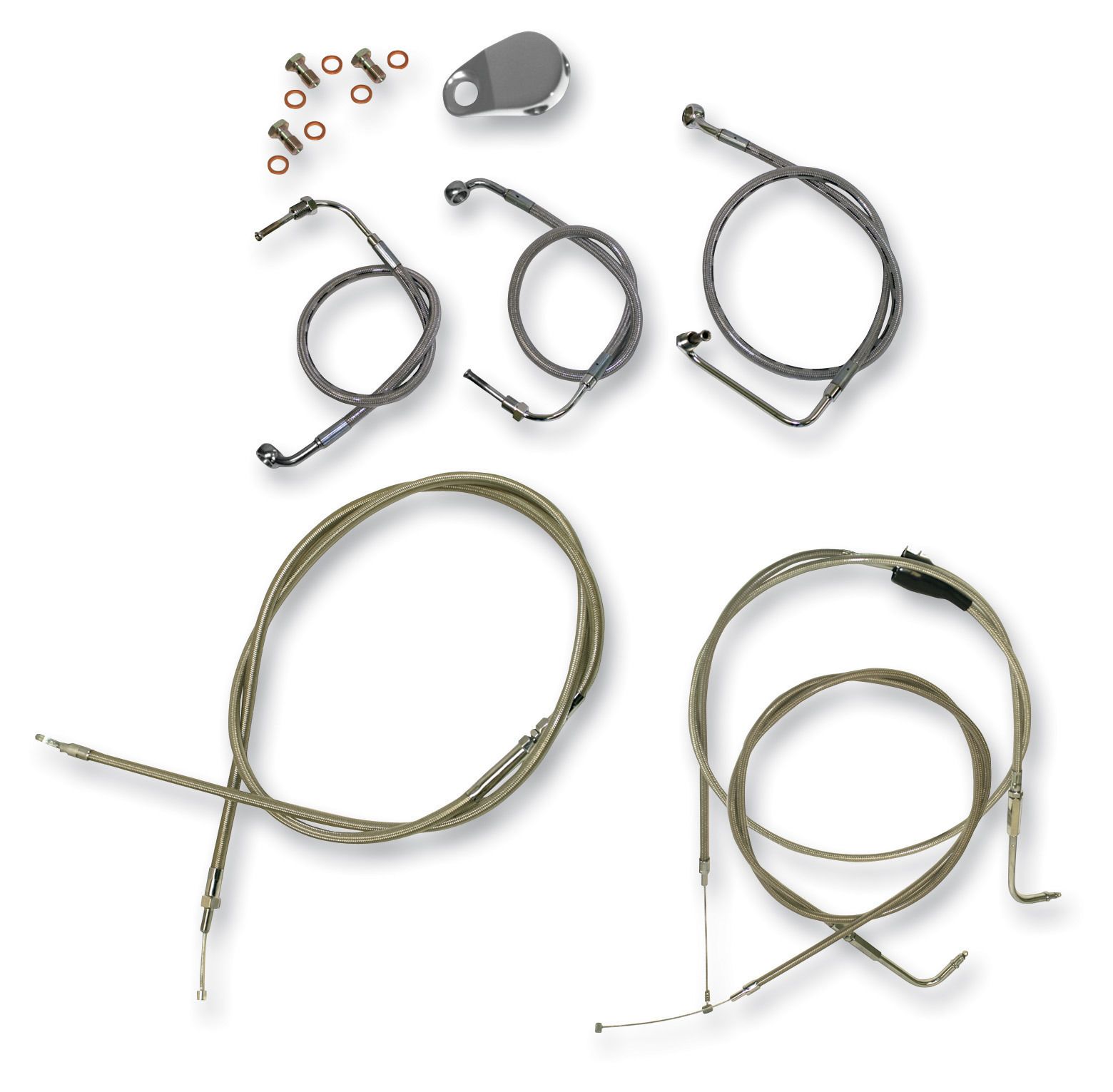 LA Choppers Handlebar Cable And Brake Line Kit For Harley Softail 1996-2006 15"-17" Apes