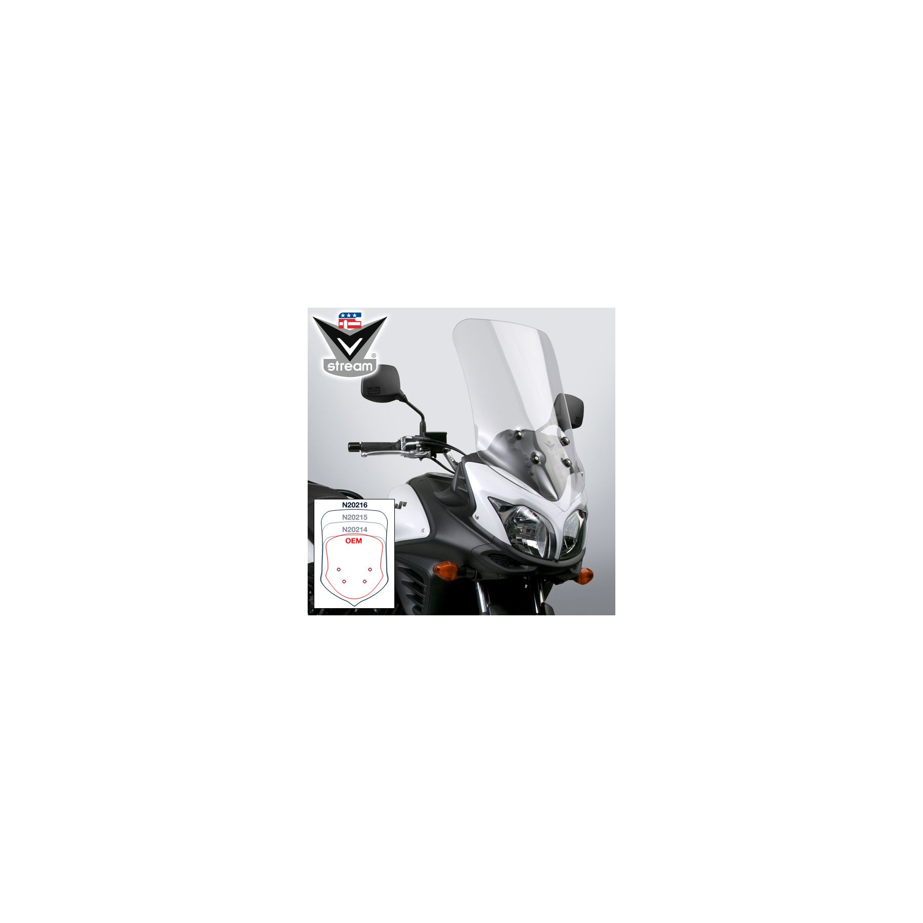 National Cycle VStream Tall Touring Windscreen Suzuki V-Strom 650 2012