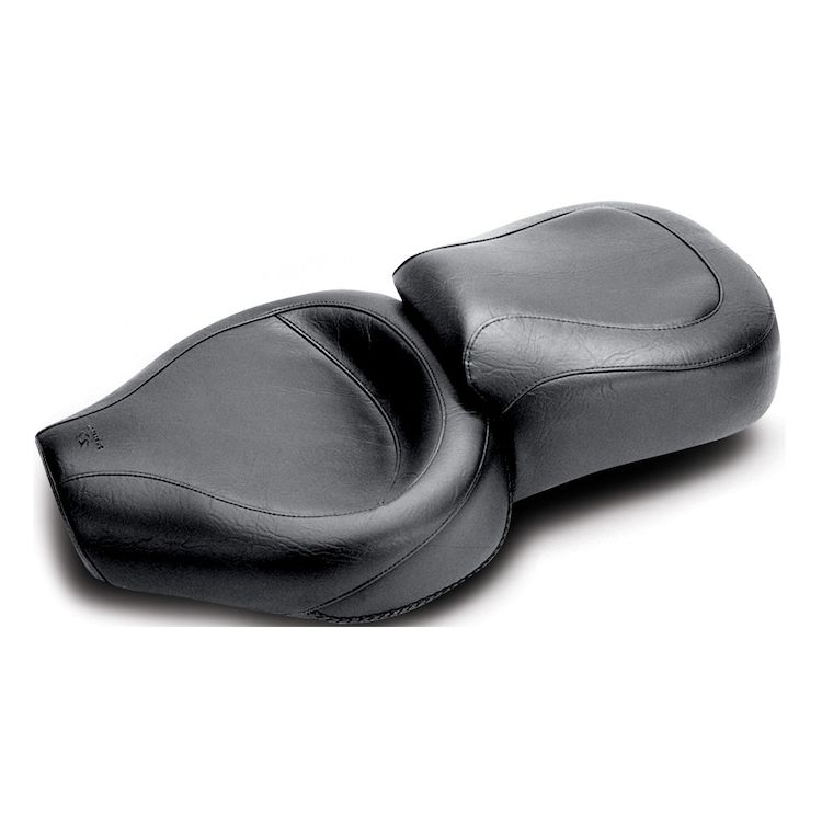 Mustang Wide Touring Smooth Seat For Harley Sportster 2004-2022 Smooth For 2.1 / 3.3 Gal Tank