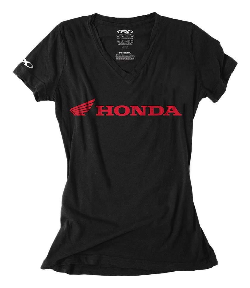 Factory Effex Honda Horizontal V-Neck Women s T -Shirt 
