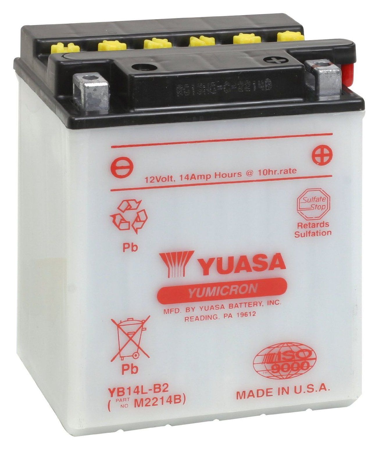 Yuasa YB14L-B2 Yumicron Conventional Battery | 10% ($10.09) Off! - RevZilla
