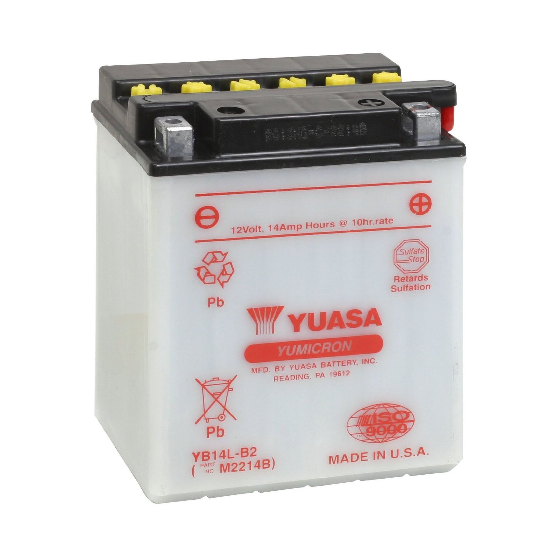 Yuasa YB14L-B2 Yumicron Conventional Battery