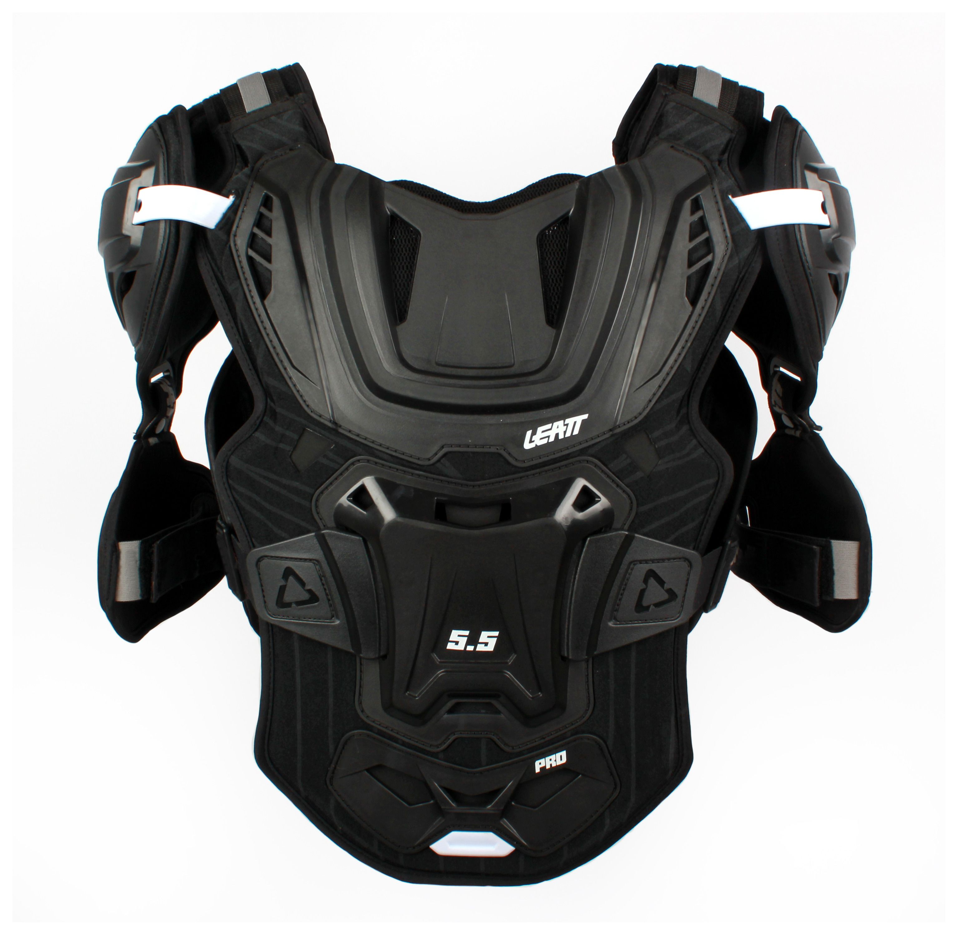 LEATT CHEST PROTECTOR 5.5 PRO BLACK OR WHITE ADULT CE LEVEL 2 NECK