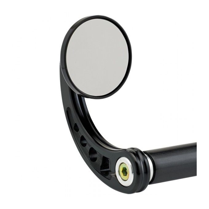 Joker Machine Small Round Bar End Mirror Curved Stem