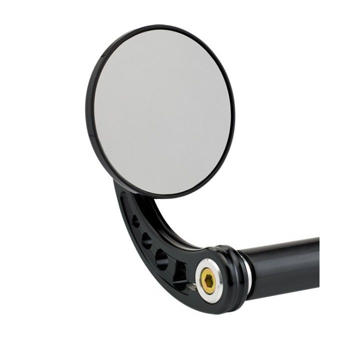 Joker Machine Large Round Bar End Mirror Curved Stem