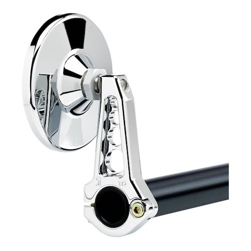 Joker Machine Round Swivel ClampOn Bar Mount Mirror RevZilla