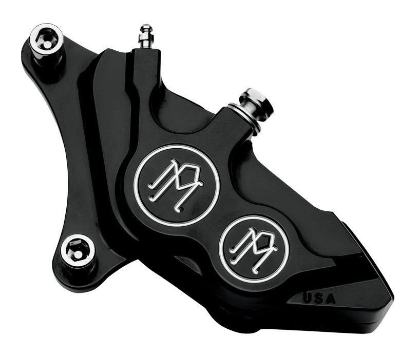 Performance Machine Four-Piston Differential-Bore Front Calipers For Harley 2000-2017 Left Caliper
