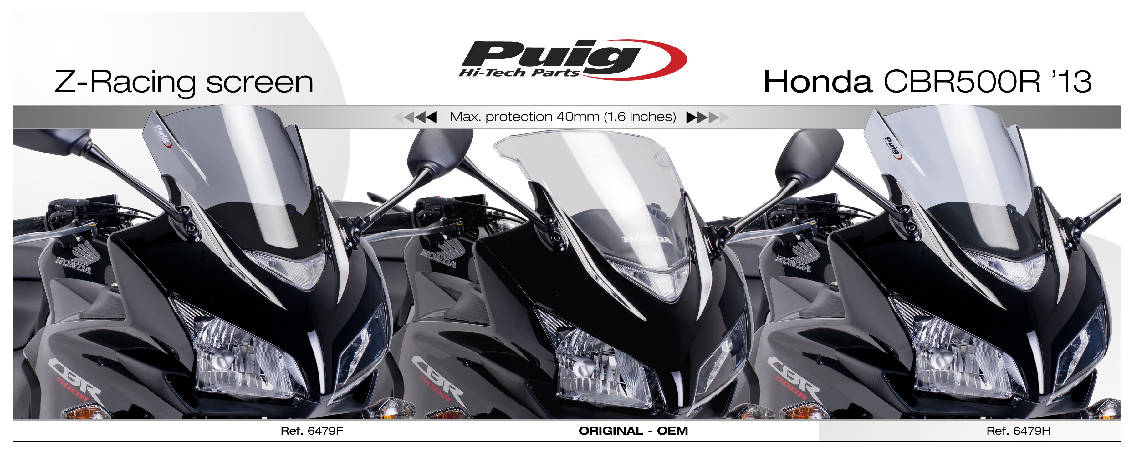 Puig Z-Racing Windscreen Honda CBR500R 2013-2015 RevZilla