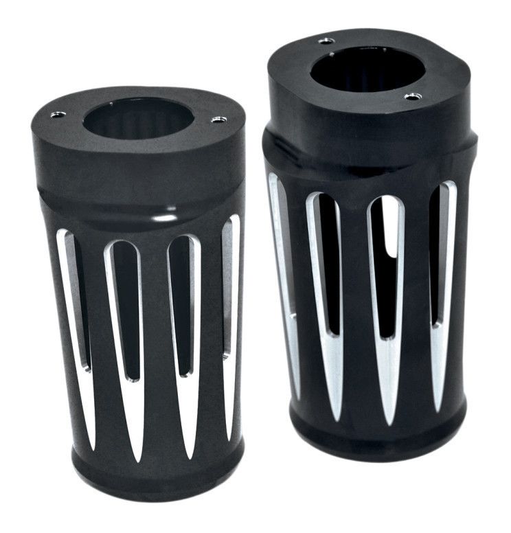 Arlen Ness Deep Cut Fork Boot Covers For Harley Touring 1987-2013 Black Standard
