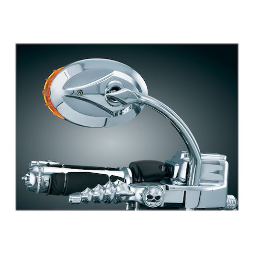 Kuryakyn Blind Spot 2 Mirrors With LED Turn Signals For Harley RevZilla