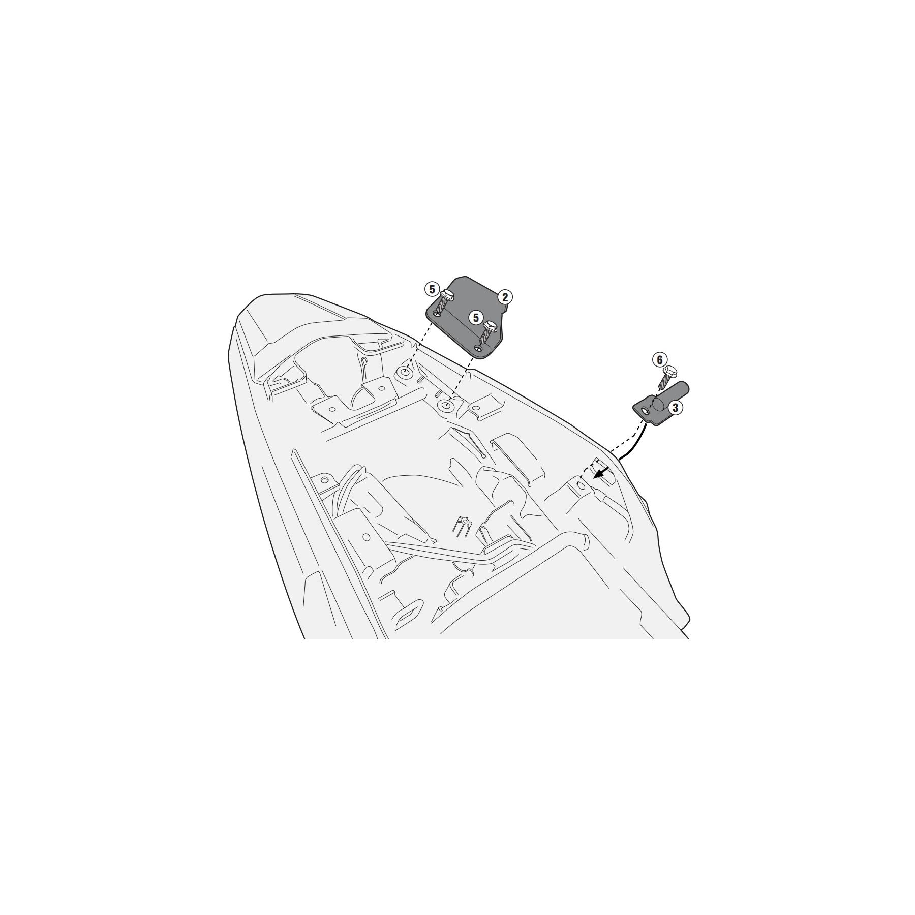 Givi 1121KITSide Case Rack Mounting Kit Honda CB500X 2013-2020