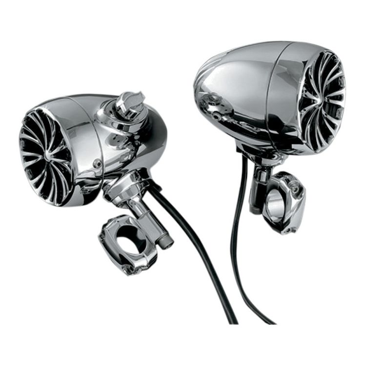 Kuryakyn Bluetooth Sound Of Chrome Speakers With Amp For 1" Bars
