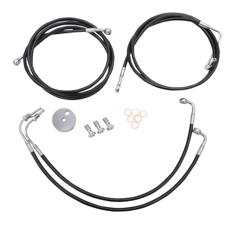 LA Choppers Brake Line Kit For Harley Touring w/ABS 2014-2016 15-17" Apes