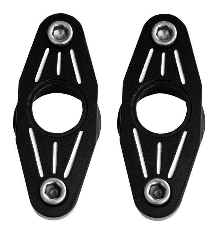 Accutronix Swingarm Pivot Blocks For Harley FXR 1982-2000 Ball Milled