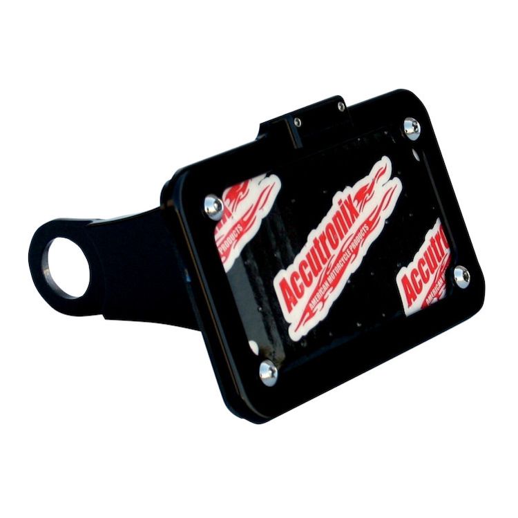 Motorcycle Vertical Side Mounted LED License Plate frame & Brake Light