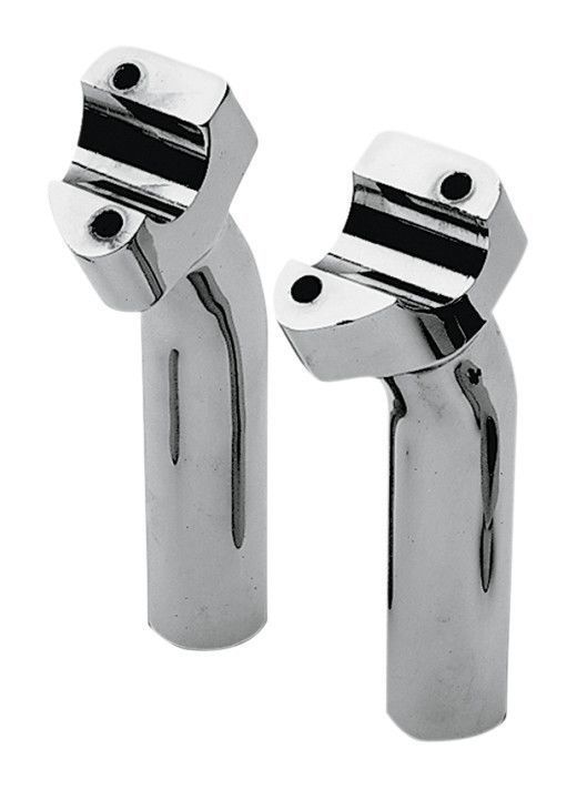 Drag Specialties 1 1/4" Buffalo Handlebar Risers For Harley Chrome Pullback 5.5" Tall