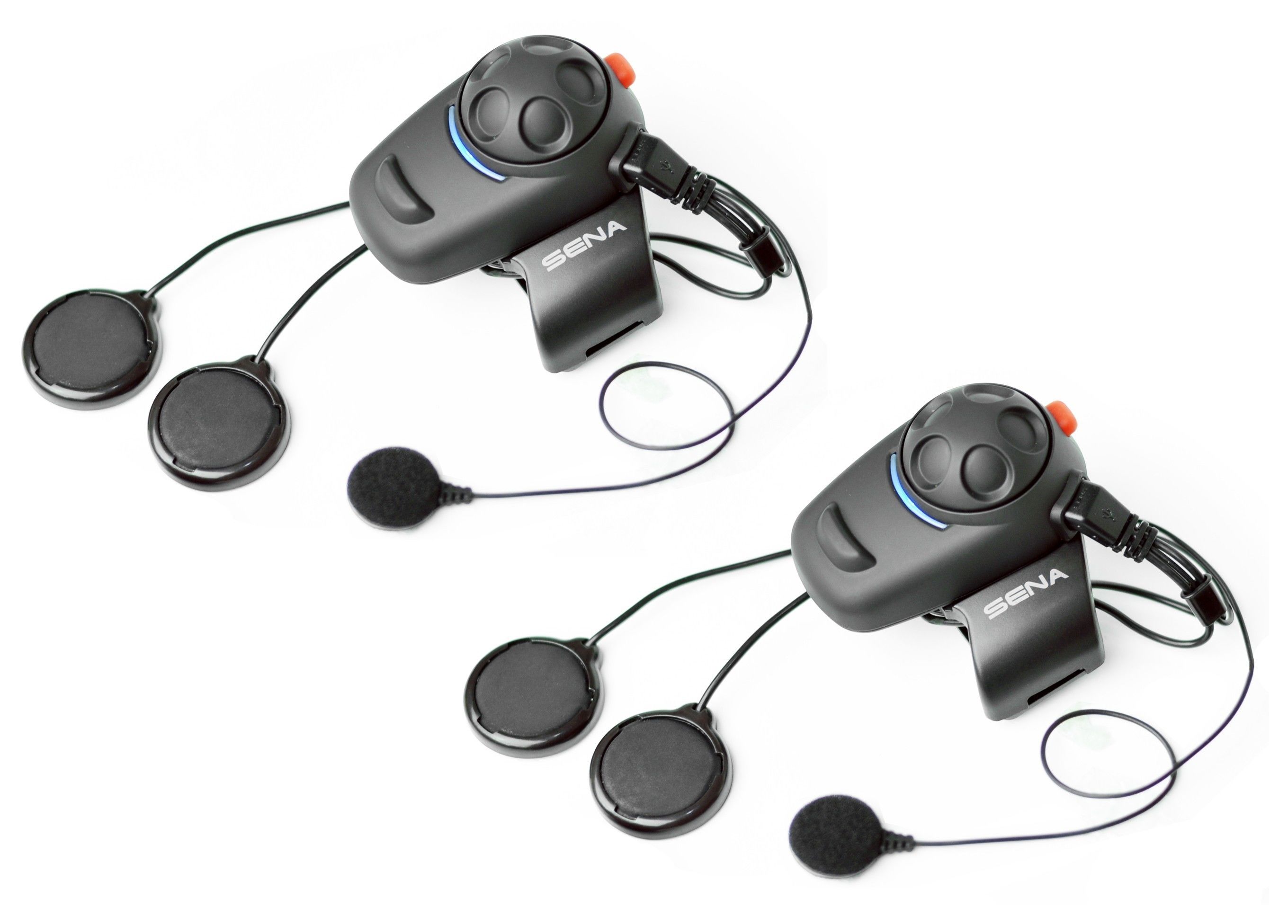 Sena SMH5 Bluetooth Headset Dual Pack Wired Mic RevZilla