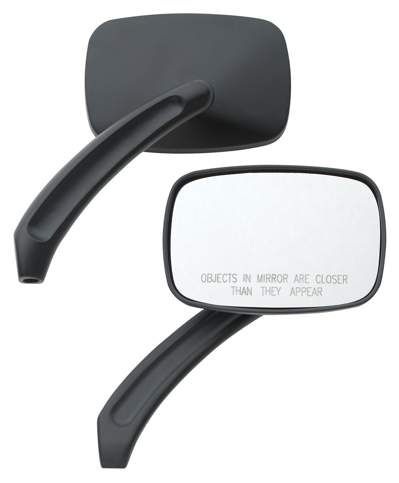 Custom Chrome Rectangular Billet Mirror Set For Harley 10 (6.00