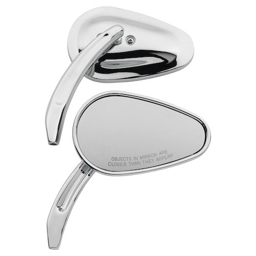 Custom Chrome Tapered Billet Mirror Set For Harley RevZilla