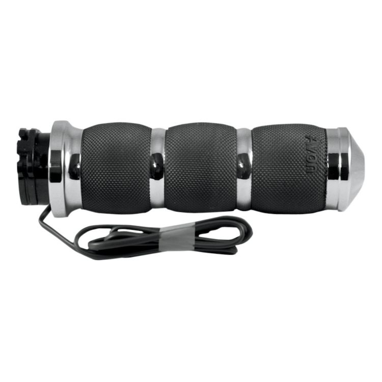 Avon Air Cushion Heated Grips For Harley With Throttle By Wire Fly-By-Wire Throttle