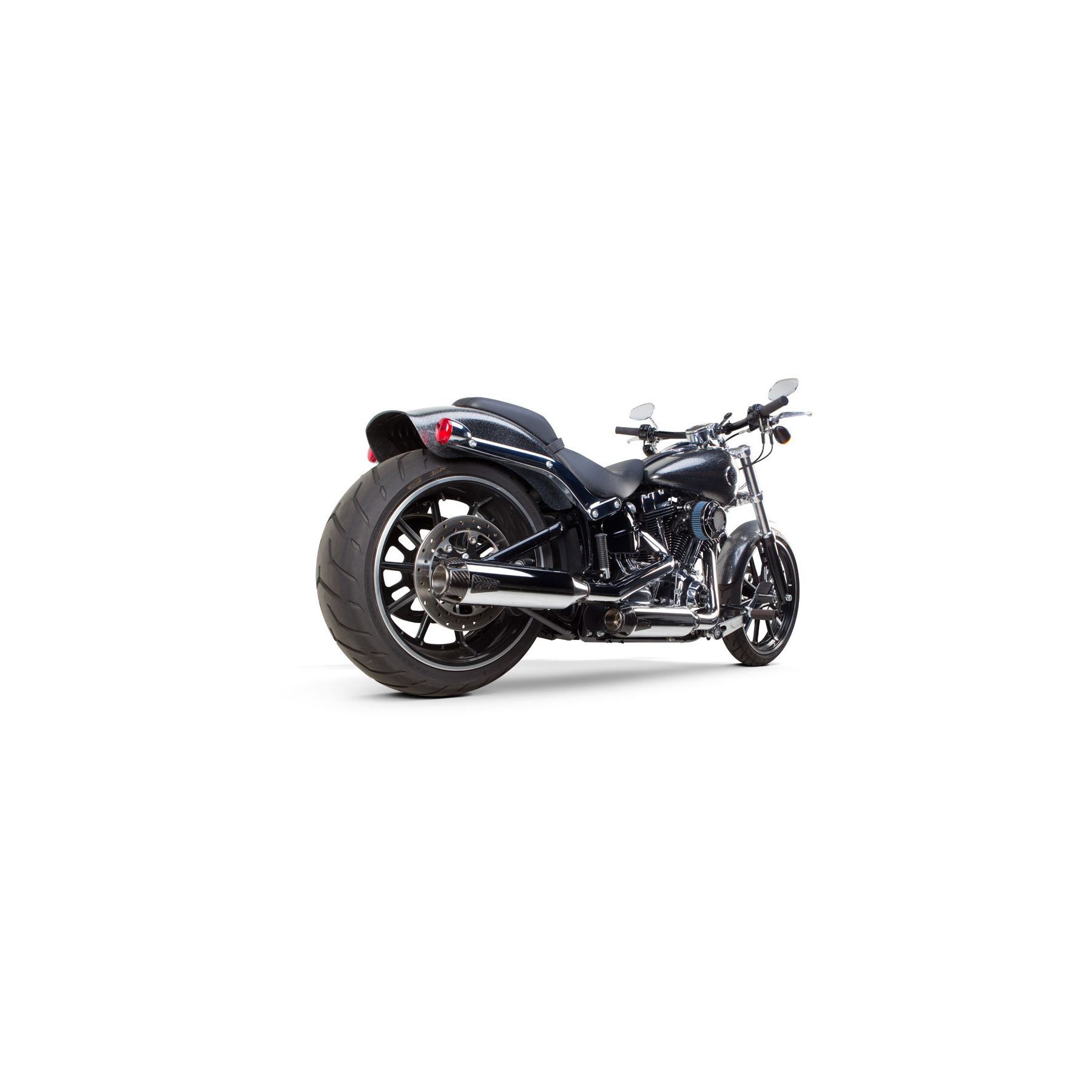 Two Brothers Comp-S Short Slip-On Mufflers For Harley Softail 2006-201