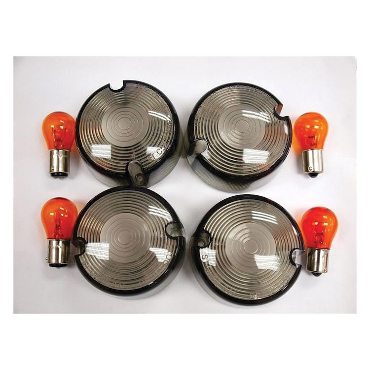 Custom Chrome Smoked Lens Kit For Harley Big Twin / Sportster 1986-2001