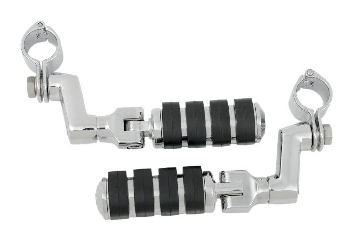 Kuryakyn Magnum 1 1/4" Clamp ISO Peg Mounts Large ISO Peg Straight Mount