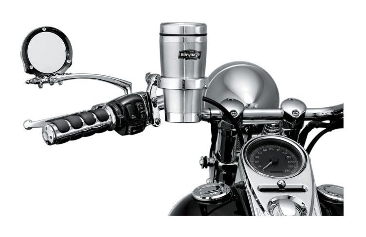 Kuryakyn Hand Control Perch Mount Drink Holder With Stainless Mug