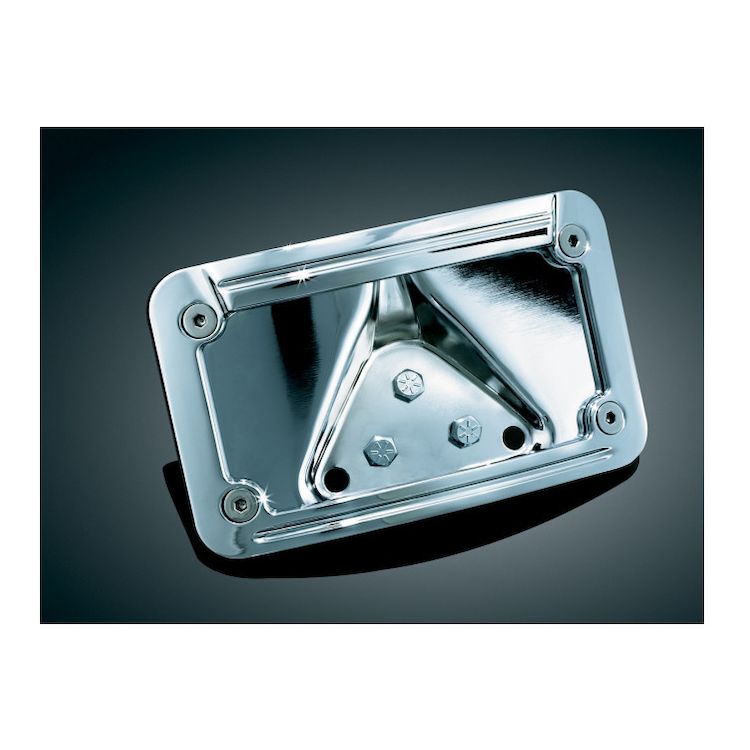 Kuryakyn LED Curved Laydown License Plate Frame For Harley