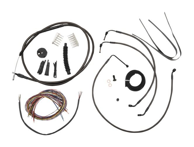 LA Choppers Handlebar Cable Brake Line And Wire Kit For Harley Touring 2008-2013 12"-14" Apes