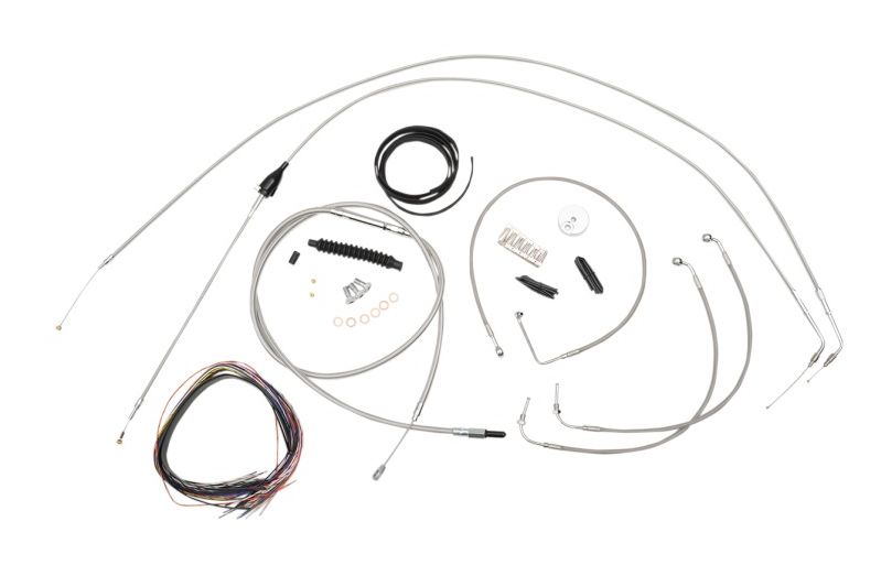 LA Choppers Handlebar Cable Brake Line And Wire Kit For Harley Touring 2007 12"-14" Apes