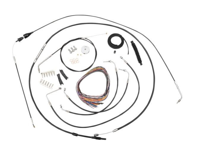 LA Choppers Handlebar Cable Brake Line And Wire Kit For Harley Touring 2007 Beach Bars
