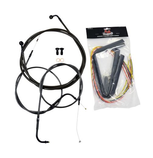 LA Choppers Handlebar Cable Brake Line And Wire Kit For Harley Touring 2007 Beach Bars