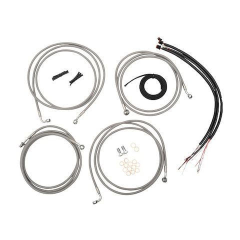 LA Choppers Handlebar Cable Brake Line And Wire Kit For Harley w/ABS