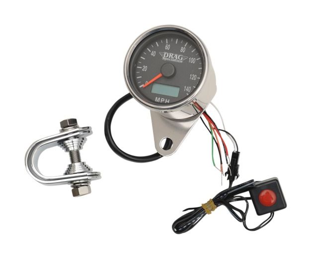 Drag Specialties 2.4" Programmable Speedometer For Harley N/A