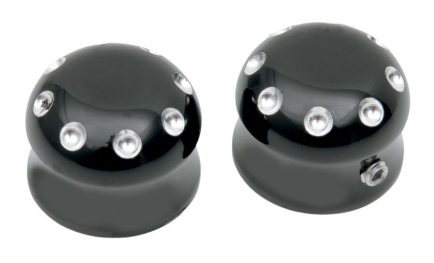 Covingtons Dimpled Front Axle Caps For Harley Touring 2008-2025 N/A