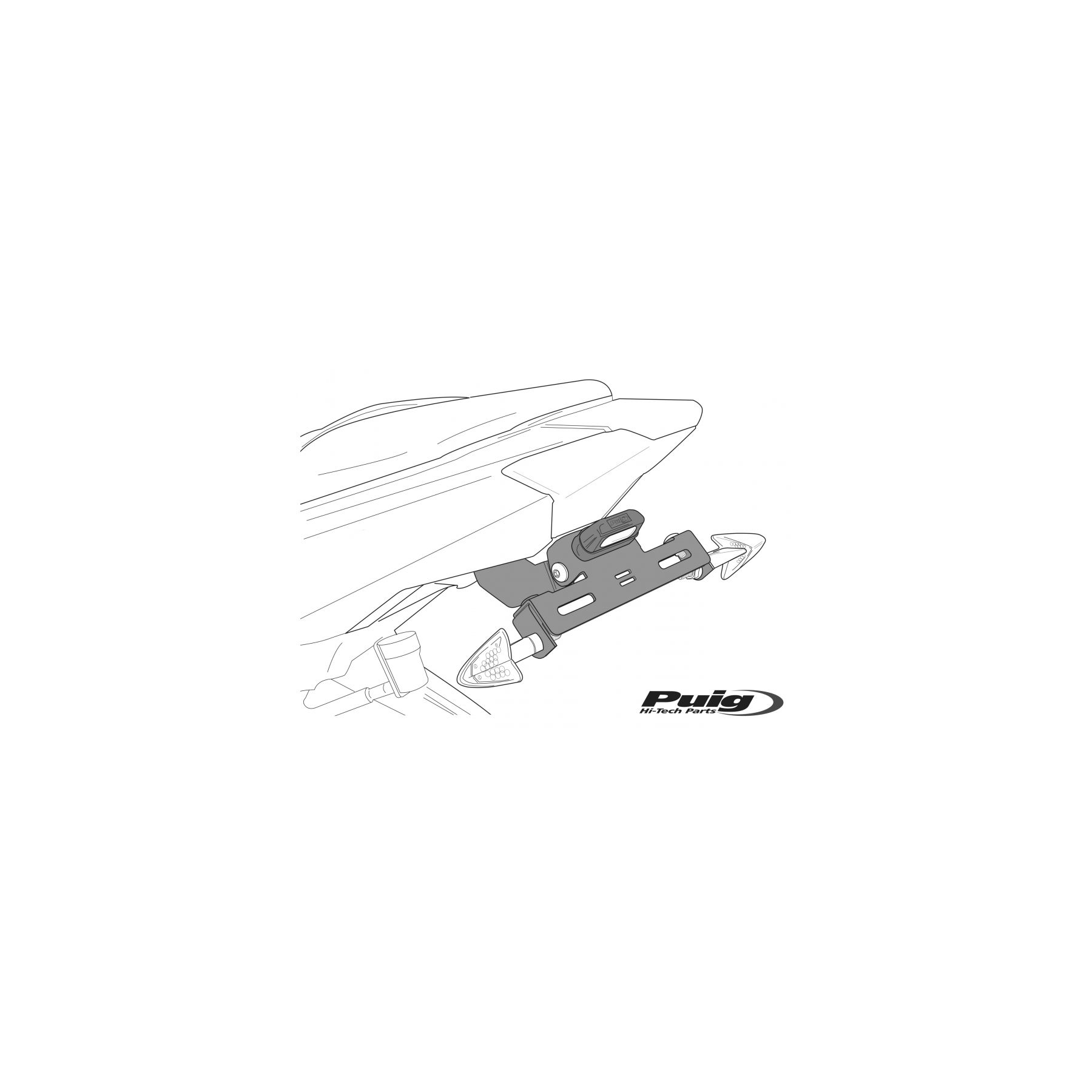 Puig Fender Eliminator Kit Ducati Monster 821 2015-2017