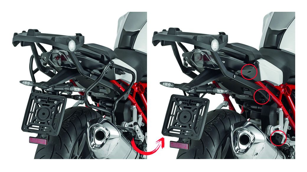 Givi PLXR5117 Rapid Release V35 / V37 Side Case Racks BMW R1200R / R1200RS / R1250R / R1250RS 2015-2024 undefined